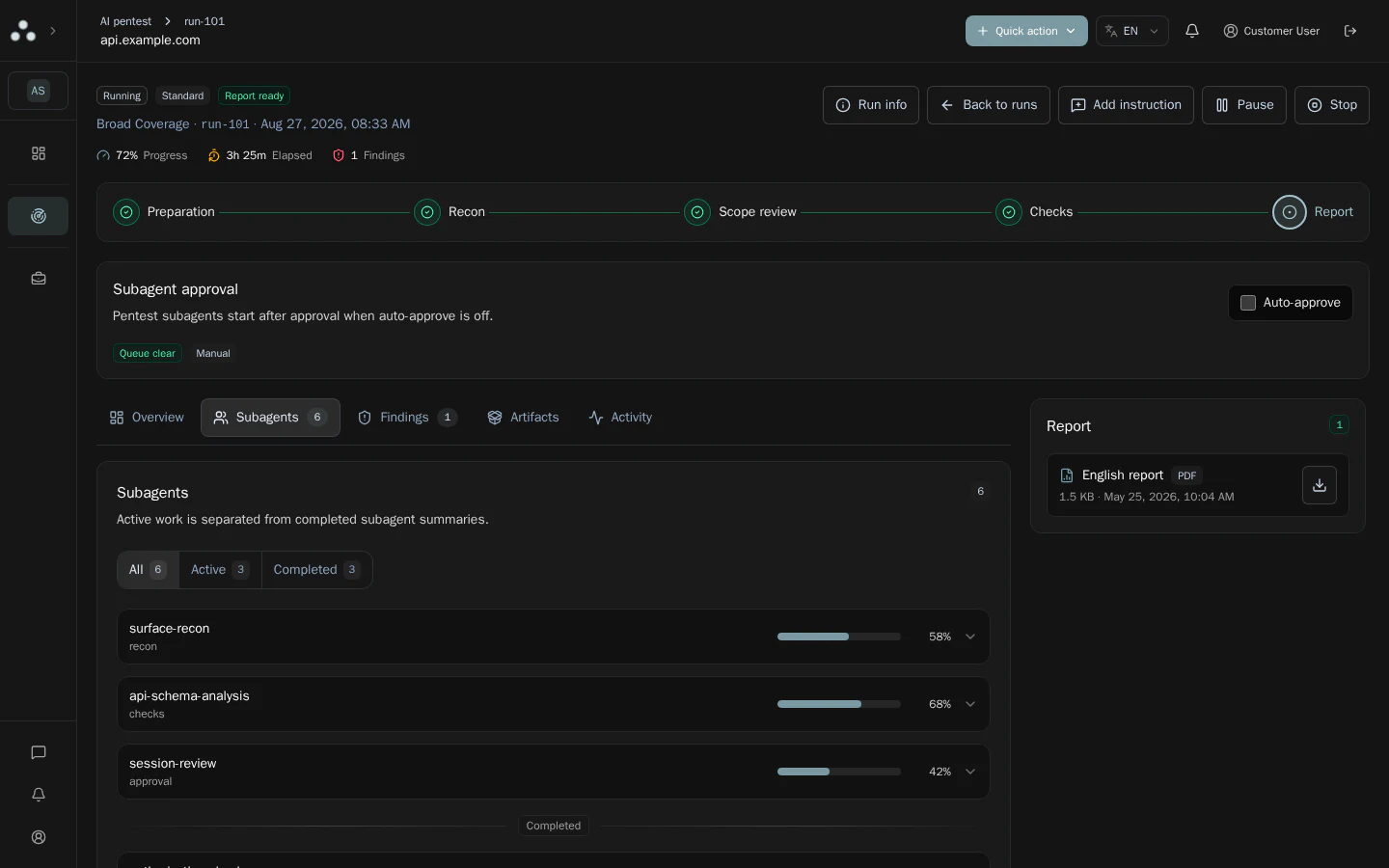 Triadix interface: AI assessment with explicit boundaries