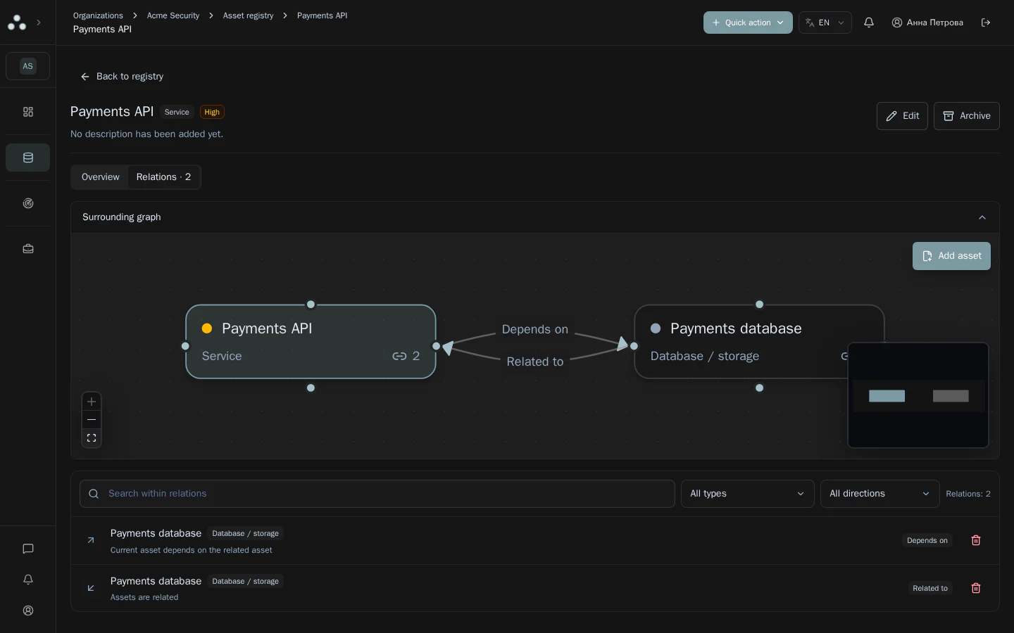 Triadix interface: Domains, hosts, and applications